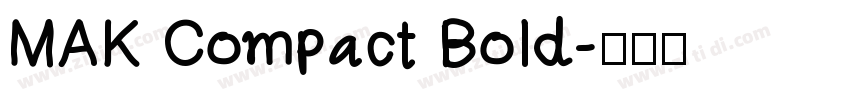 MAK Compact Bold字体转换